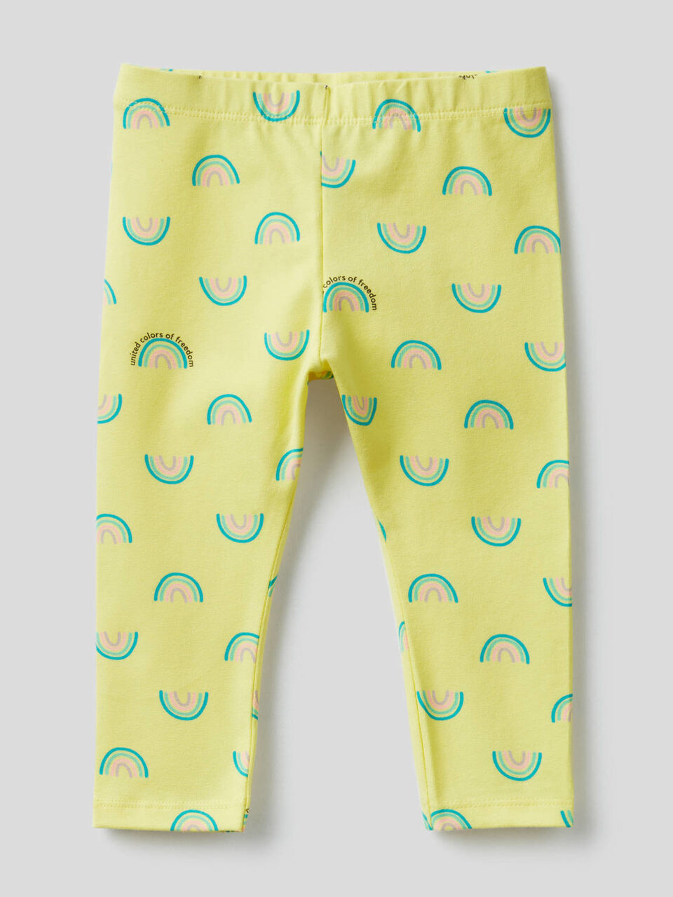 Printed leggings in stretch cotton image number 1