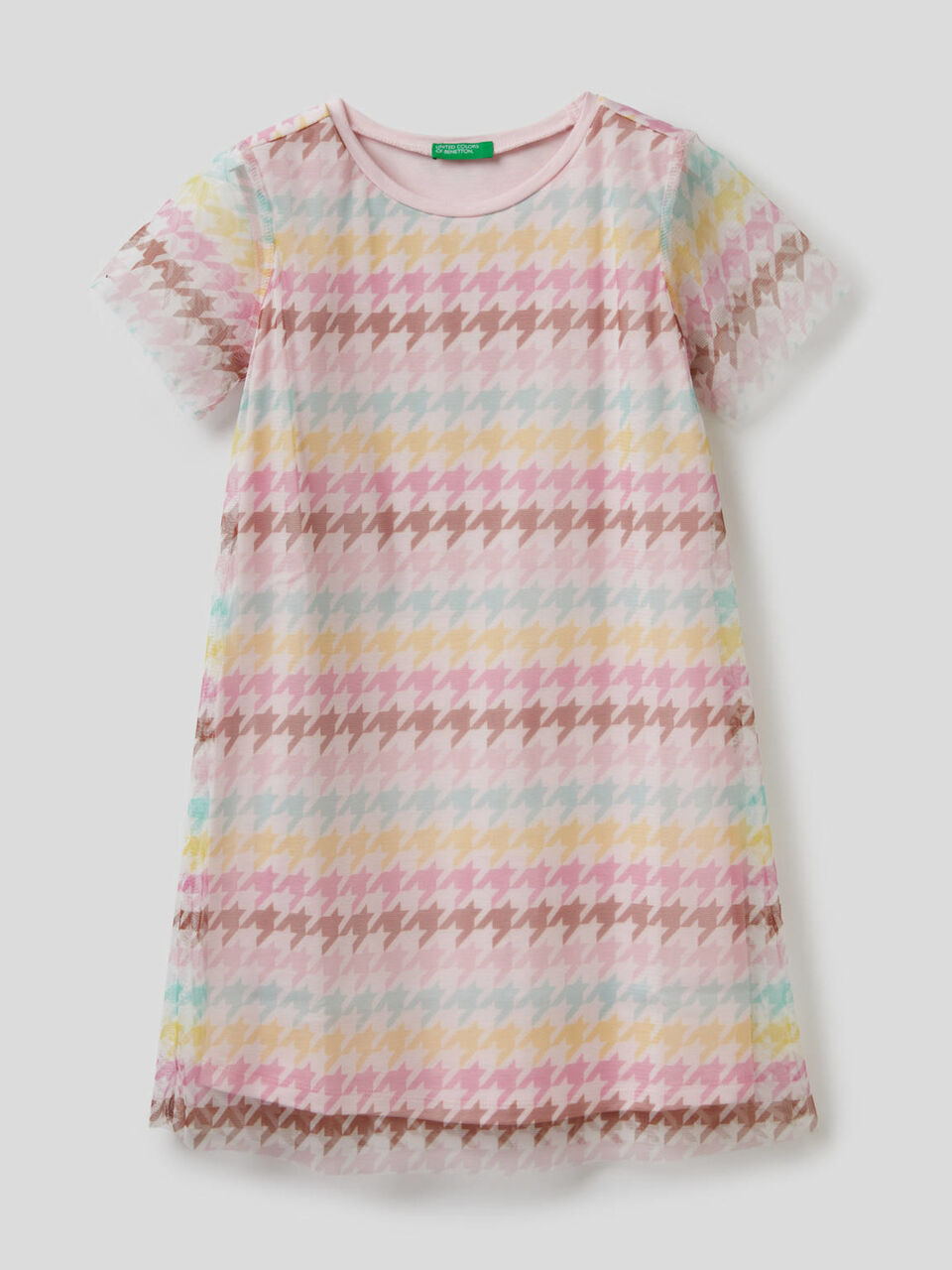 Pattern print tulle dress image number 1