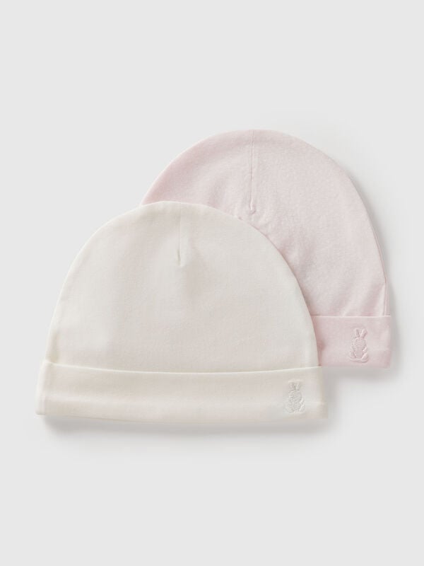 Two hats in cotton New Born (0-18 months)