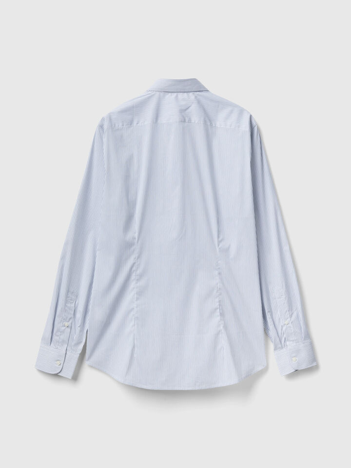 Slim fit shirt in stretch cotton blend image number 2