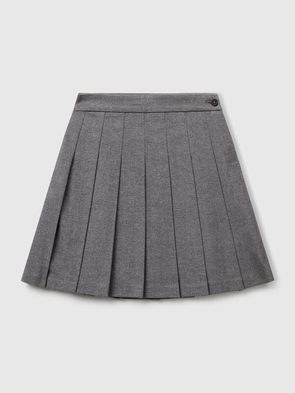 Pleated skirt in flannel Junior Girl