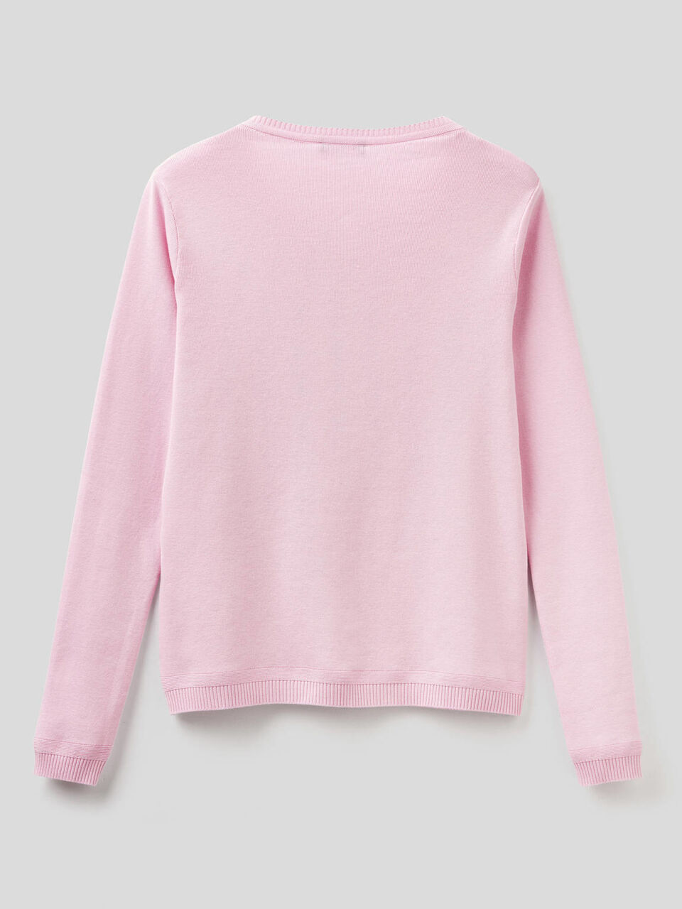 Pure cotton crew neck cardigan image number null