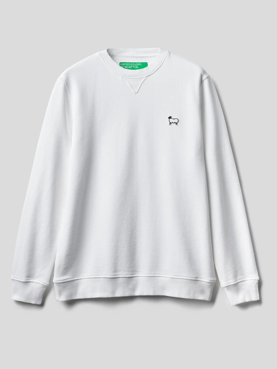 Solid colored sweatshirt in organic cotton image number 1