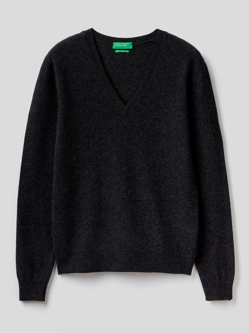 V-neck sweater in pure virgin wool image number 1