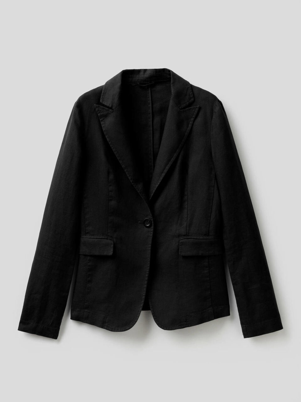 Waisted blazer in 100% linen image number 1
