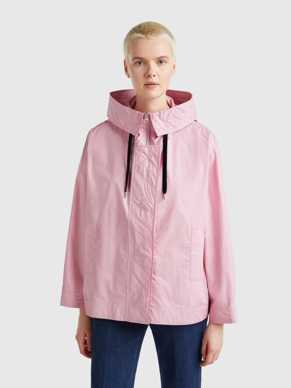Oversized fit nylon jacket Women