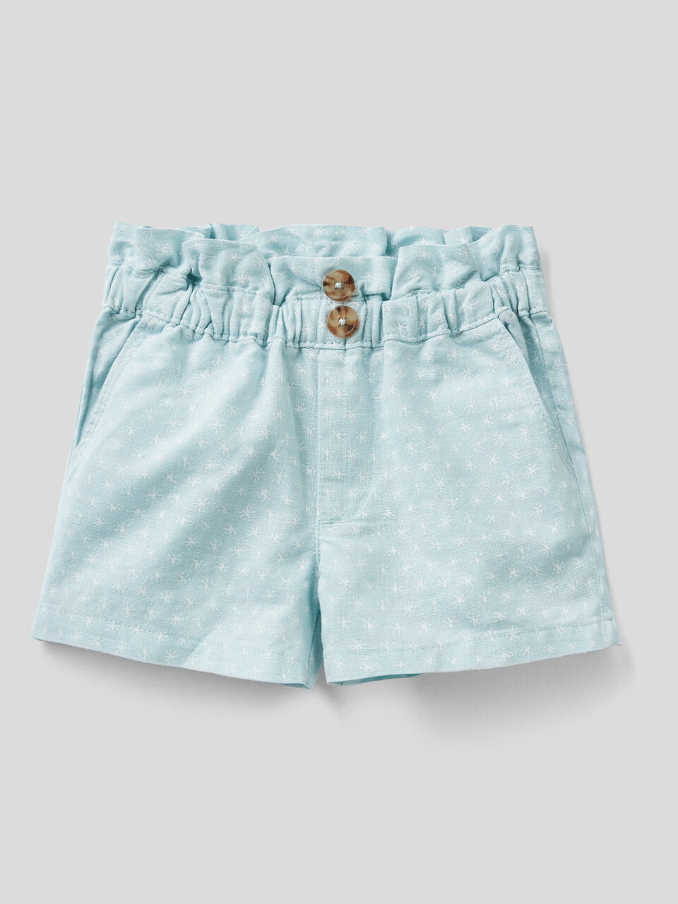Patterned shorts in linen blend image number 1