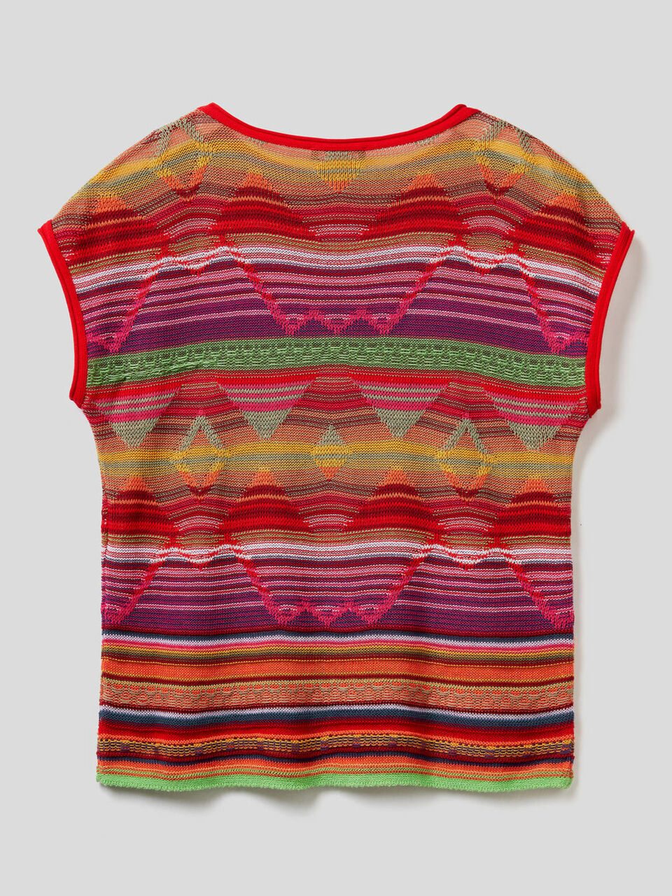 Multicolor sweater in pure cotton image number 2