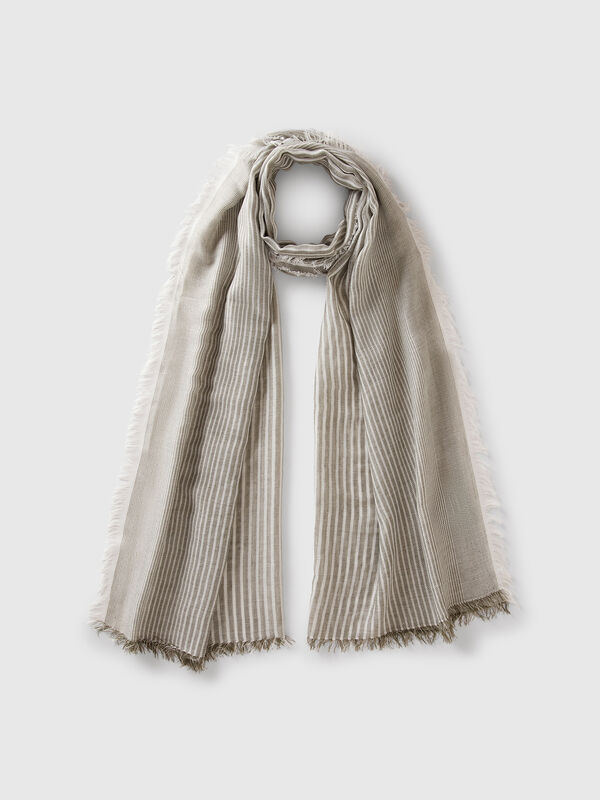 Lightweight striped scarf Men