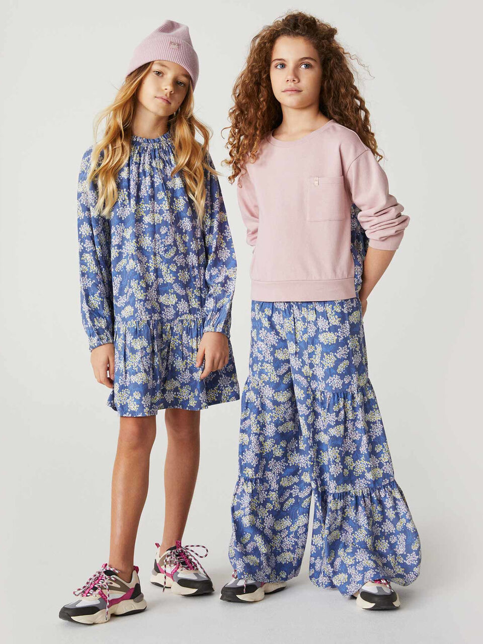 Patterned dress in viscose image number 1