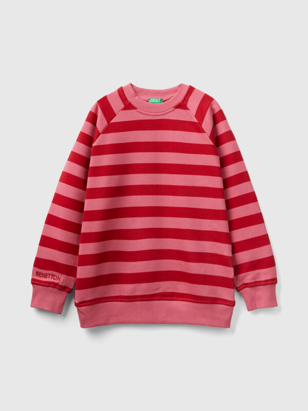 Pink and red striped sweatshirt Junior Boy