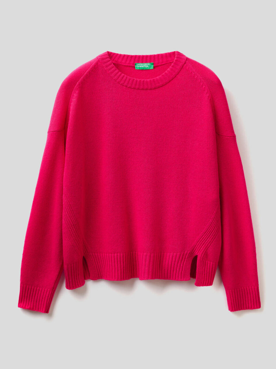 Wool blend sweater with slits image number 1
