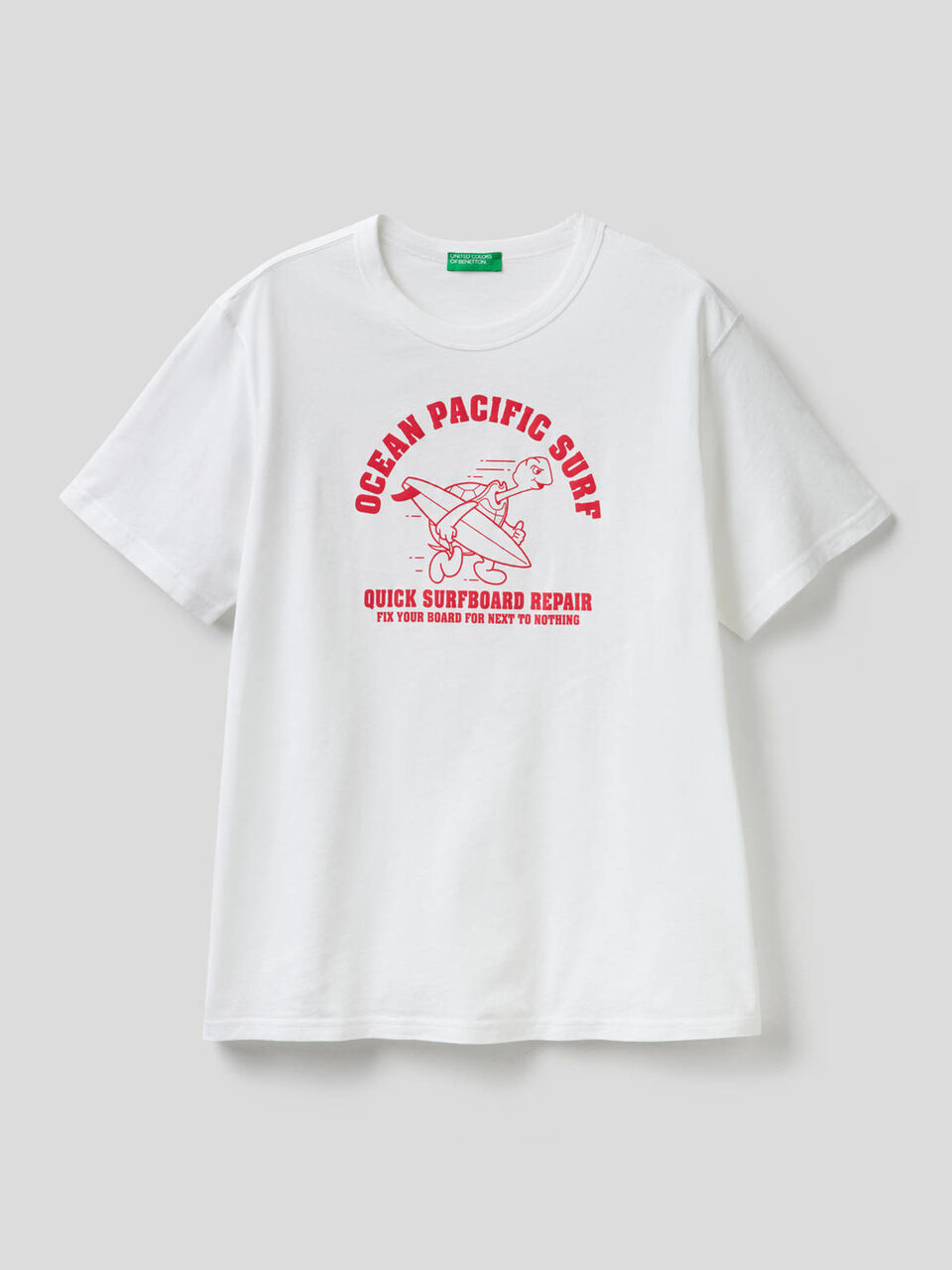 Pure cotton t-shirt with print image number 1