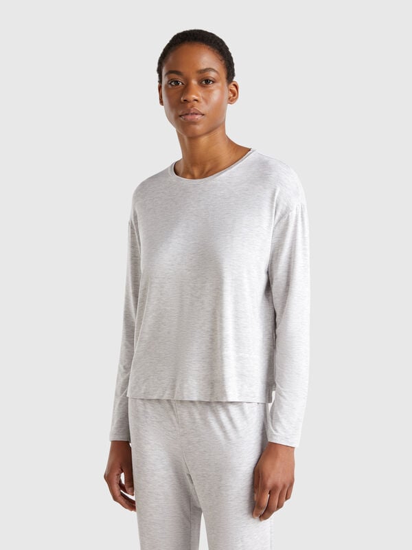 Long sleeve t-shirt in stretch Modal Women