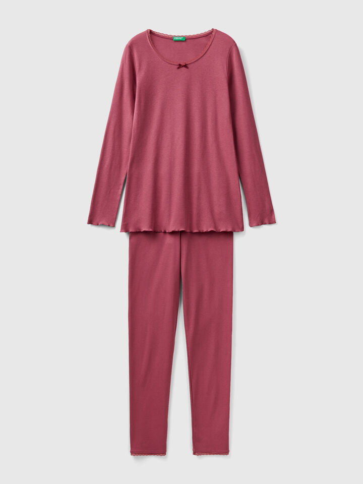 Pyjamas in long fiber cotton image number 1