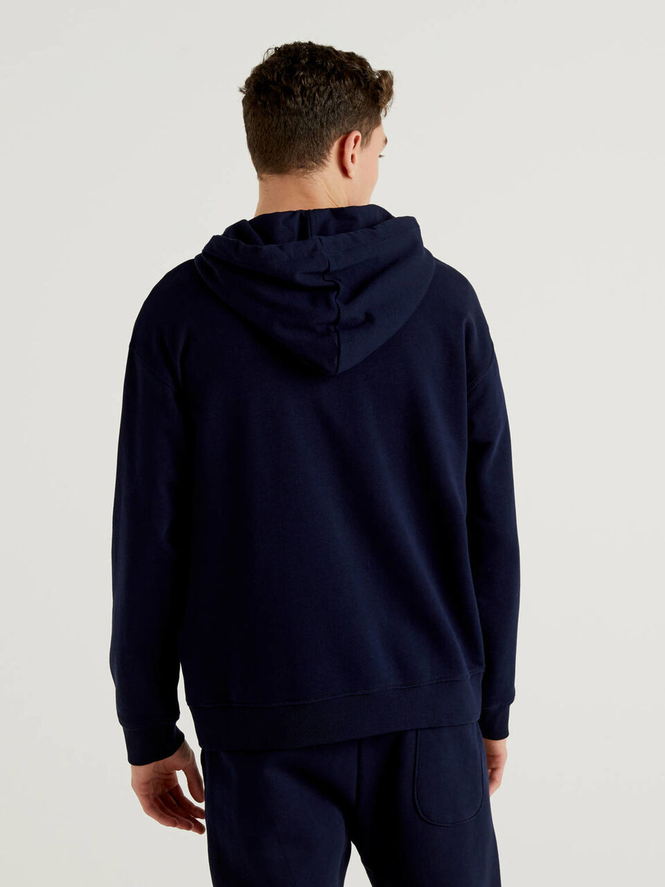 Zip-up hoodie in cotton Men image number null