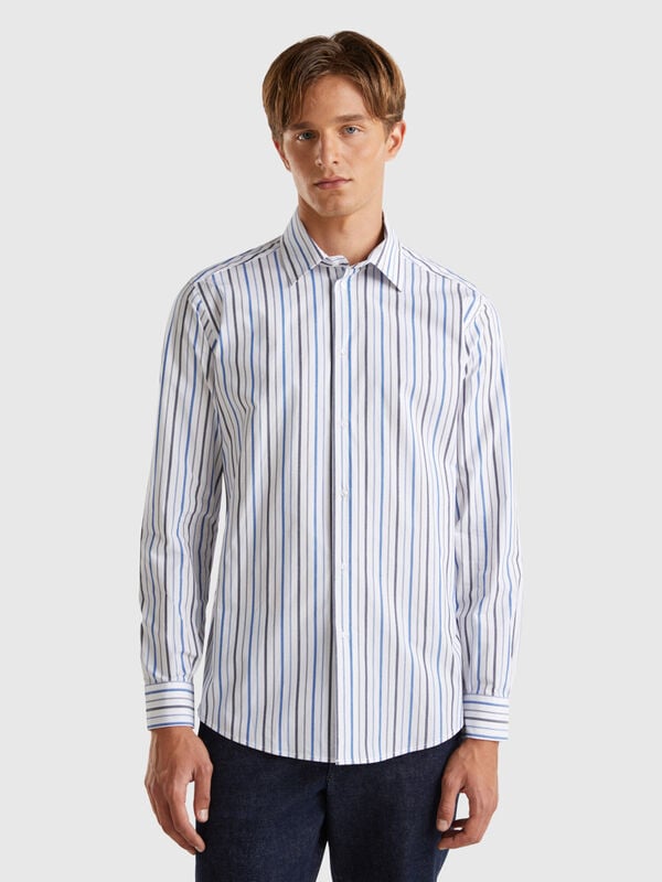 Slim fit striped shirt Men