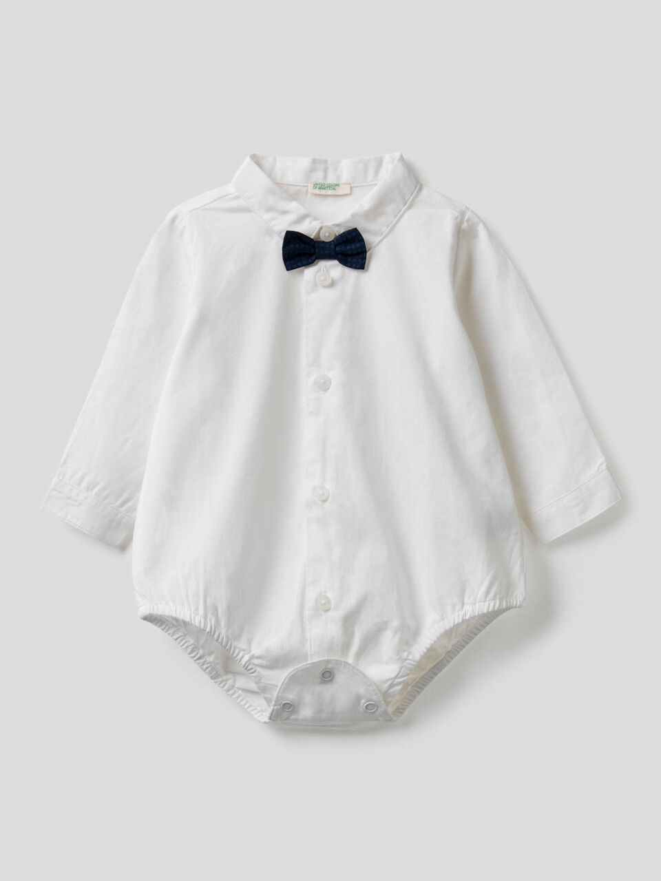 Shirt bodysuit with bow tie image number 1