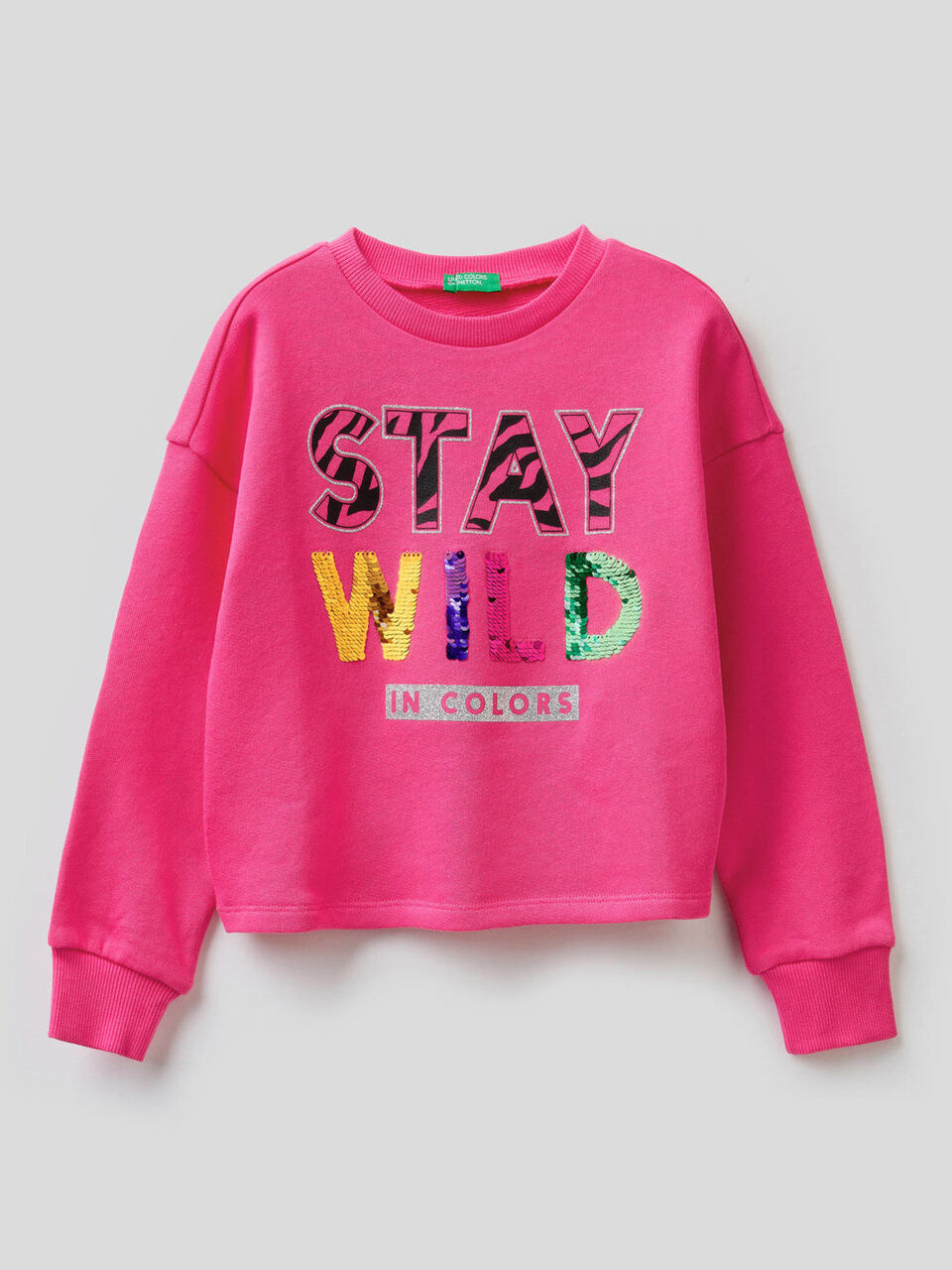 Sweatshirt in cotton with sequins image number 1