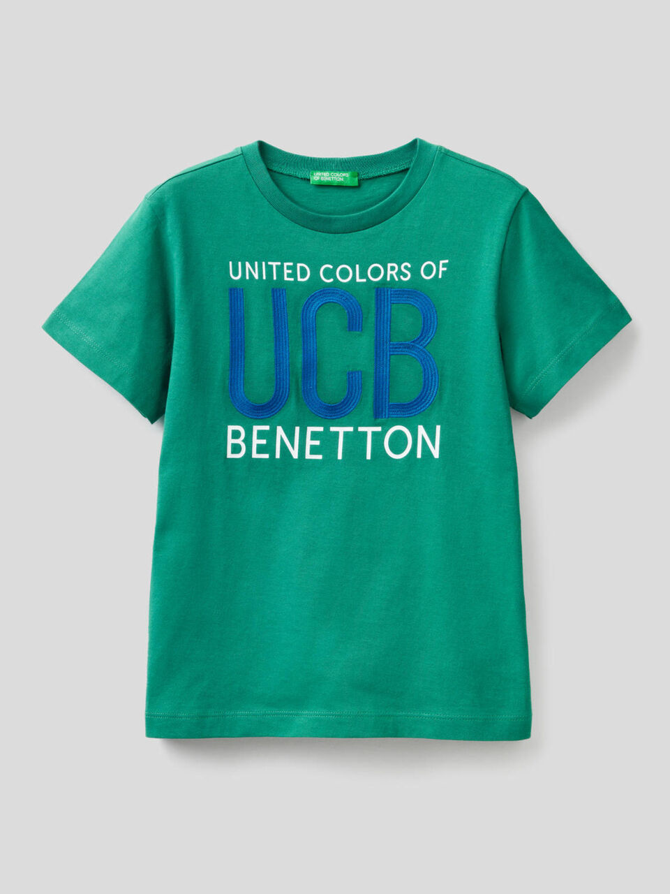 100% cotton t-shirt with embroidered logo image number 1