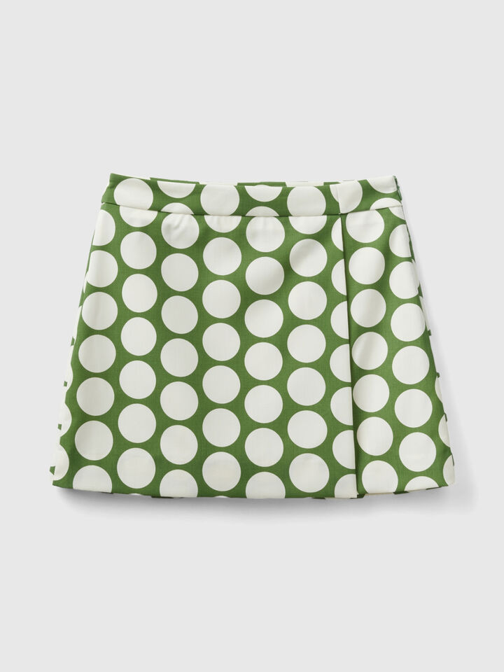 Polka dot mini skirt image number 1
