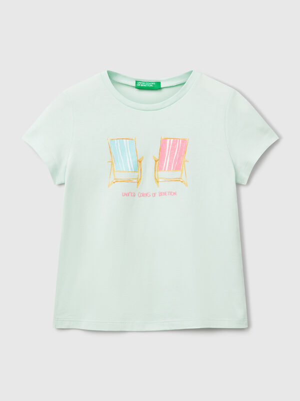 Regular fit t-shirt with glitter Junior Girl