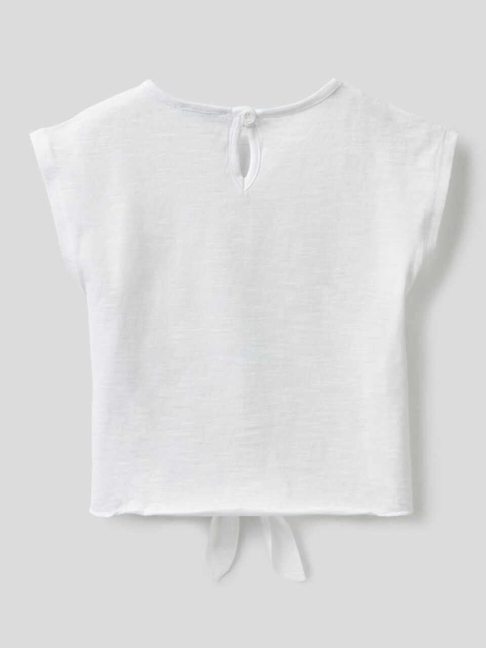 T-shirt in 100% cotton with bow at the bottom image number 2