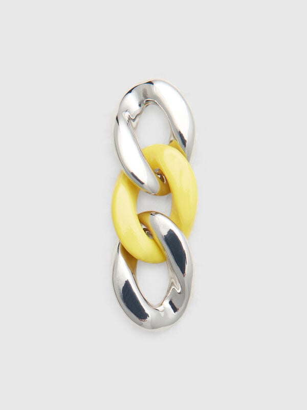 Gold and yellow chain drop earrings Women