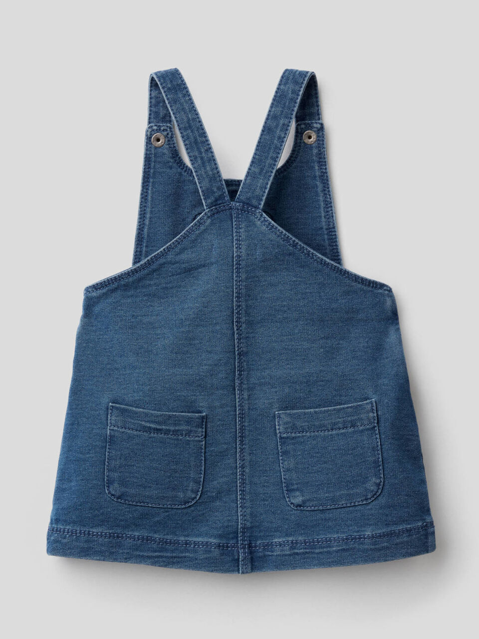 Overall dress in stretch sweat fabric image number 2