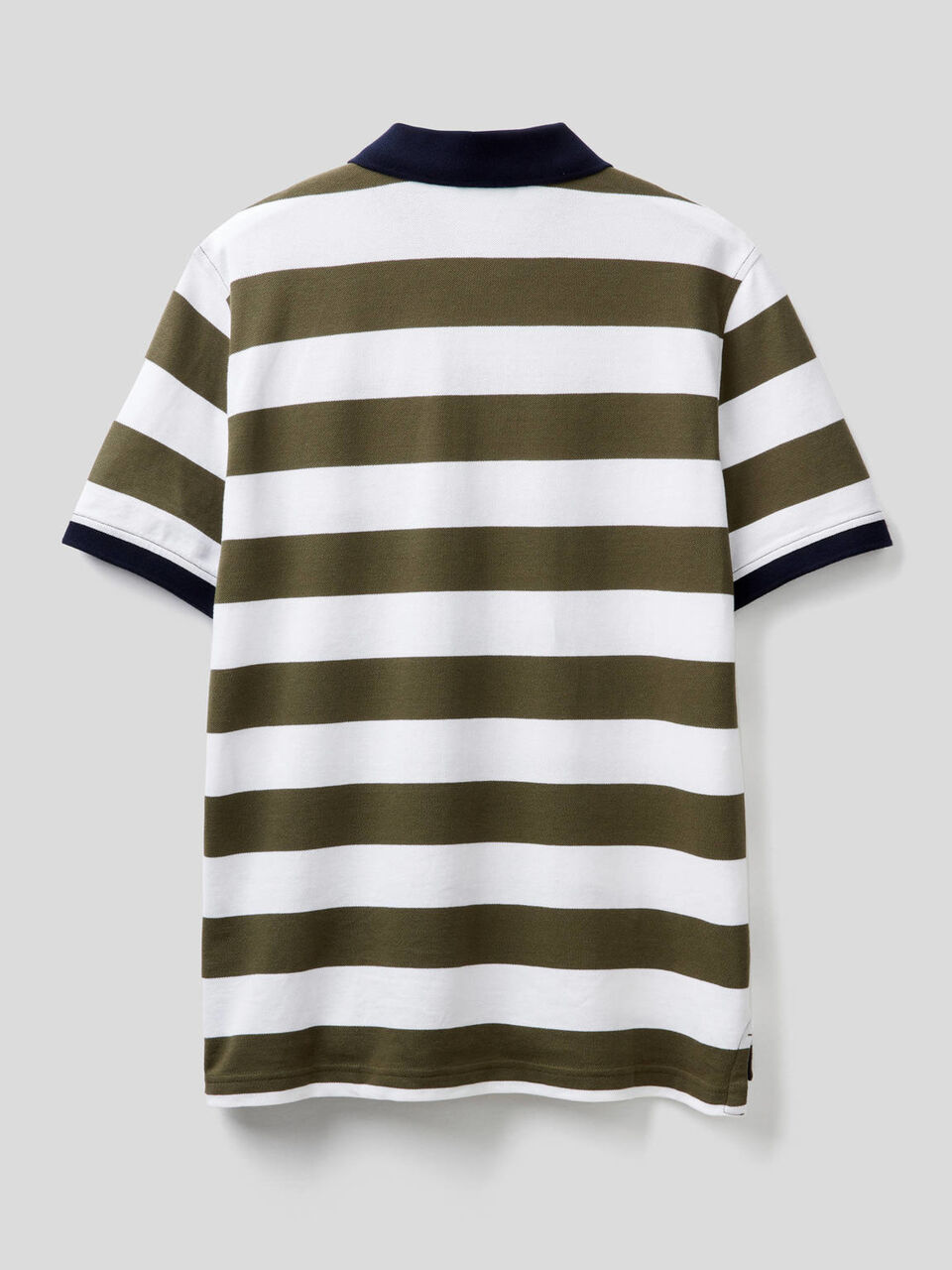 Striped polo in stretch cotton image number 2