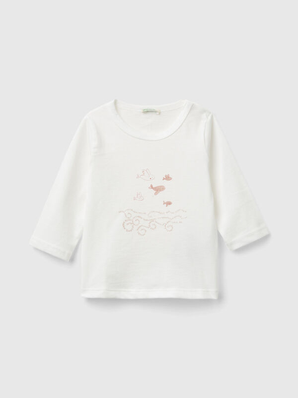 T-shirt in organic cotton with print New Born (0-18 months)