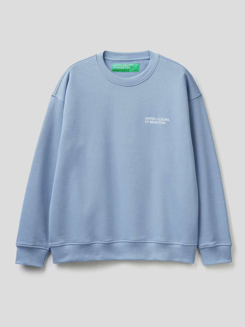 Crew neck sweatshirt with logo print image number 1