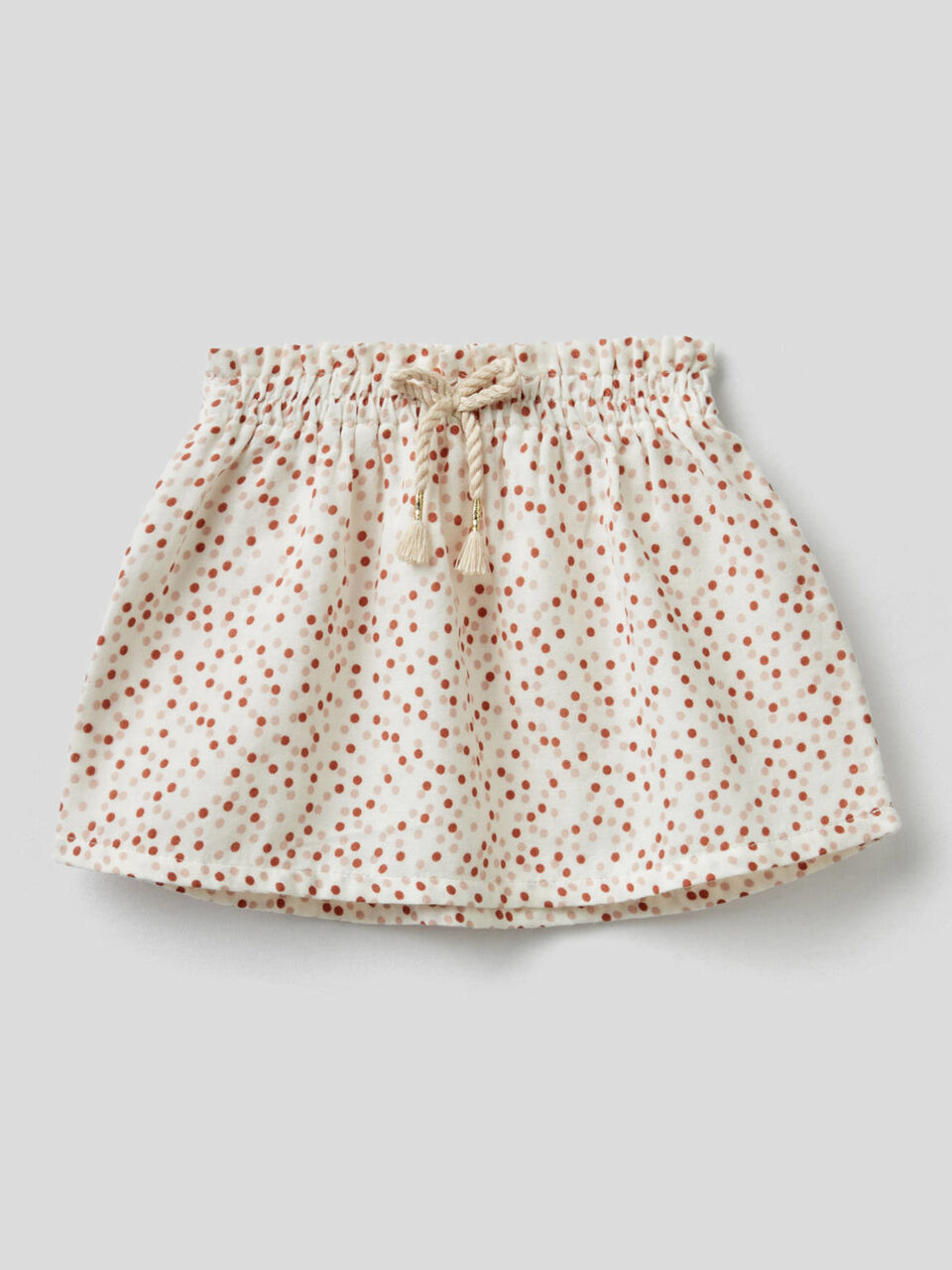 Patterned skirt in pure cotton image number 1