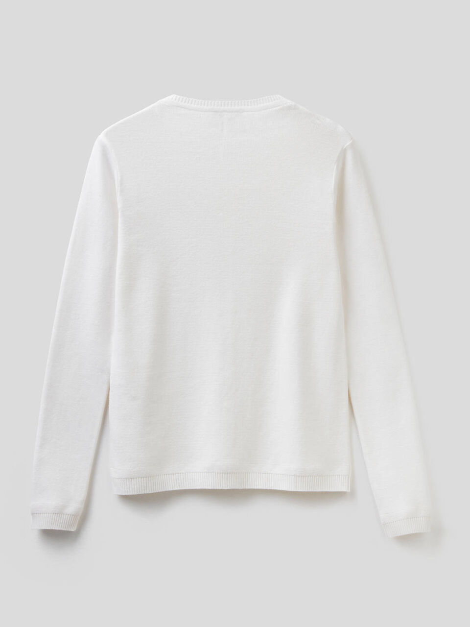 Pure cotton crew neck cardigan image number null