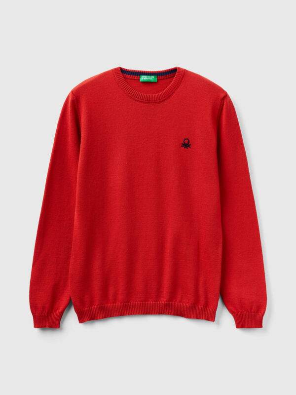 Sweater in pure cotton with logo Junior Boy