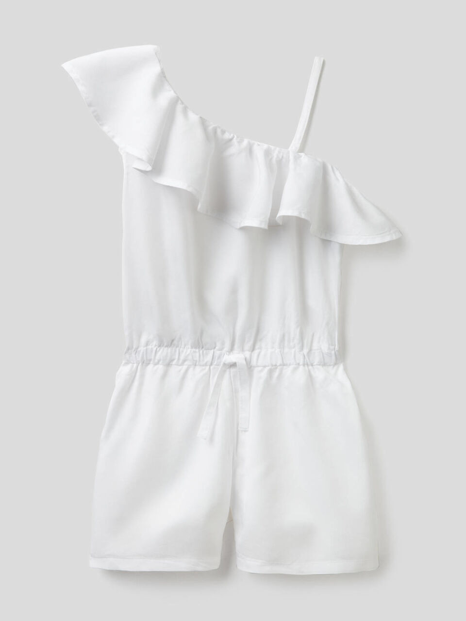 Short jumpsuit with ruffled frill image number 1