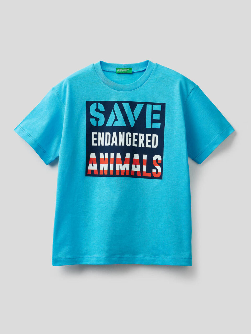 Pure cotton t-shirt with print image number 1