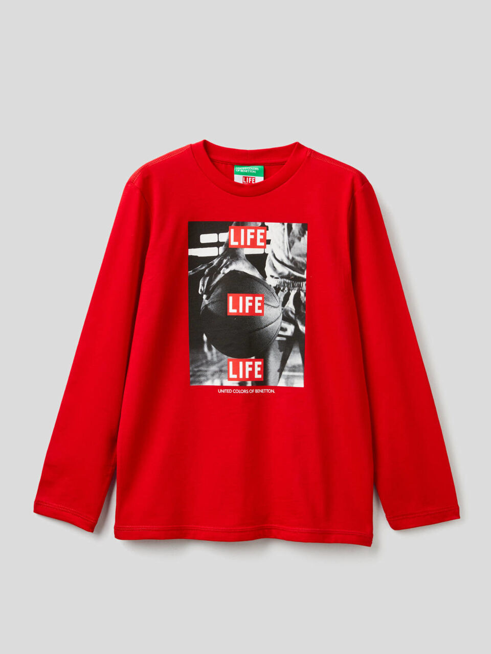 Long sleeve organic cotton Life t-shirt image number 1