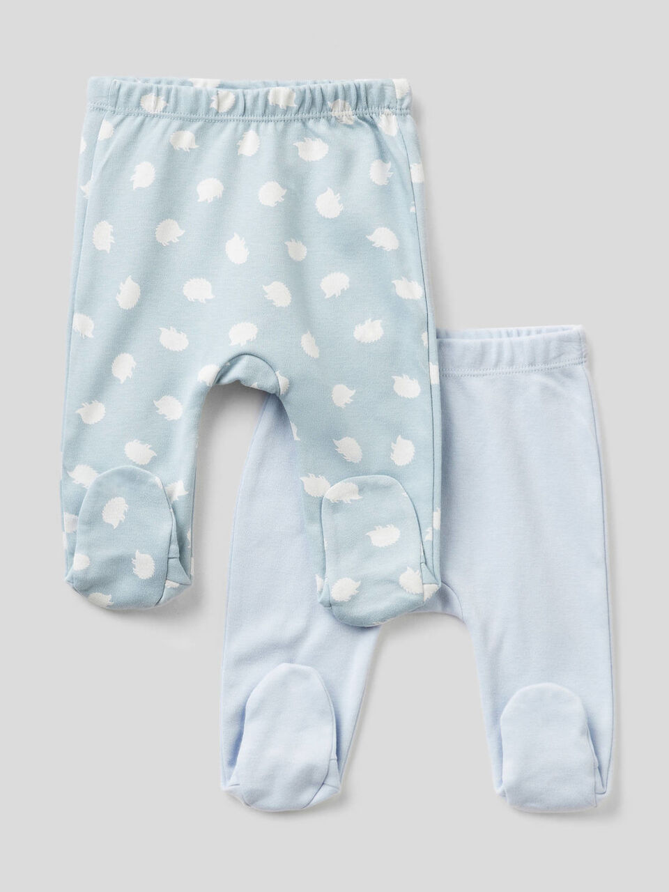 Two pairs of stirrup trousers in 100% organic cotton image number 1