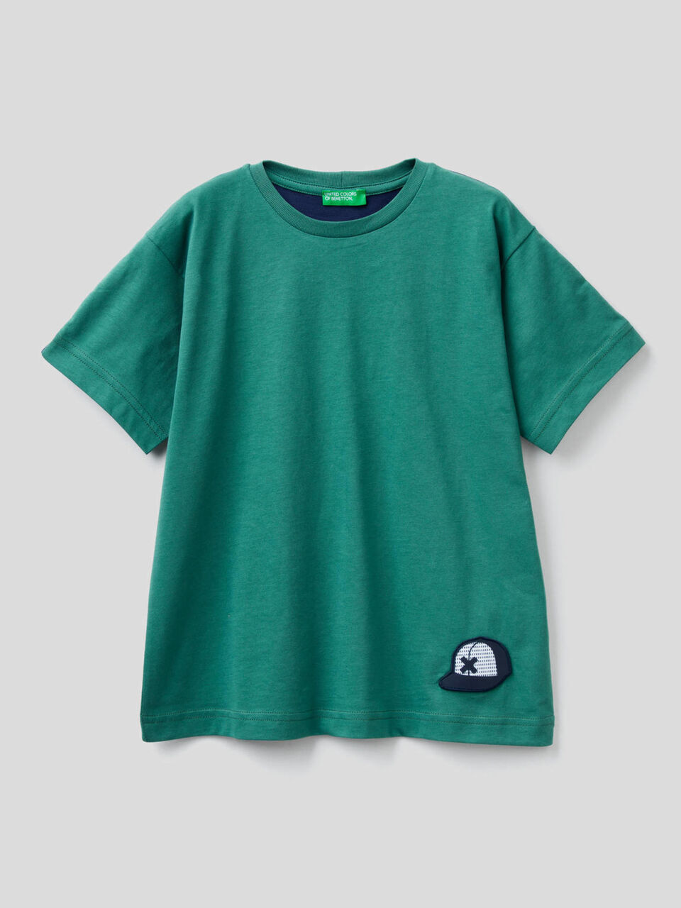 100% cotton t-shirt with slogan image number 1