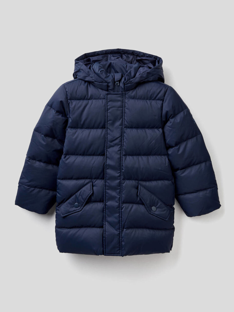 Padded jacket with removable hood image number 1