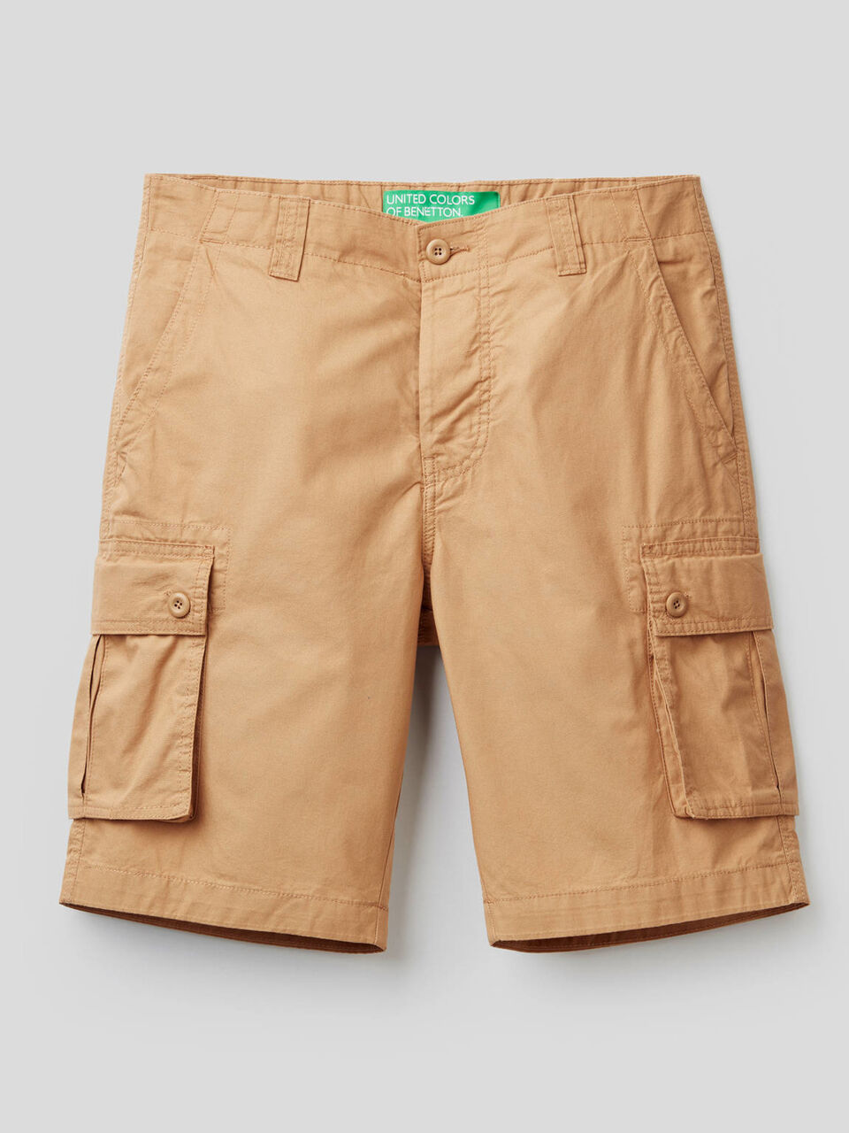 Cargo bermudas in pure cotton image number 1
