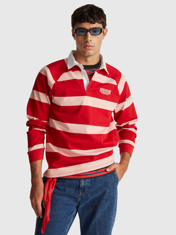 Stranger Things striped polo Men