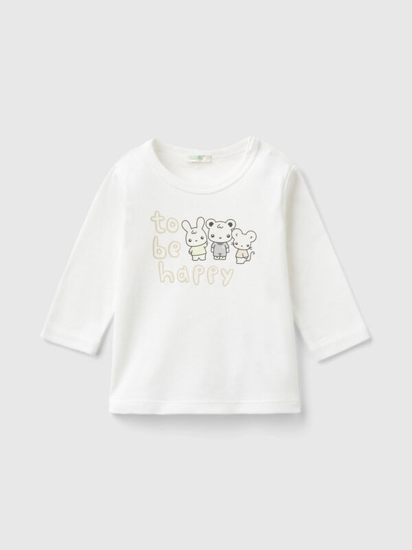 Long sleeve 100% organic cotton t-shirt New Born (0-18 months)