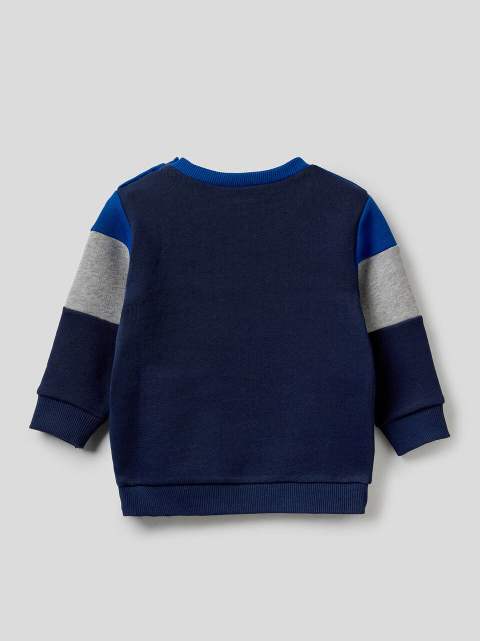 Color block sweatshirt in organic cotton image number null