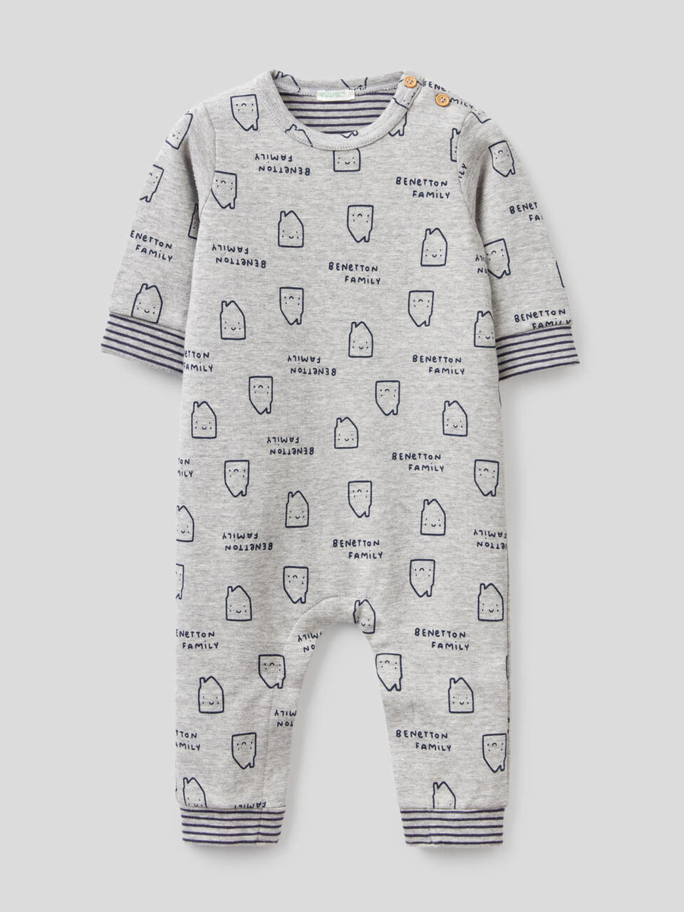 Onesie in stretch organic cotton image number 1
