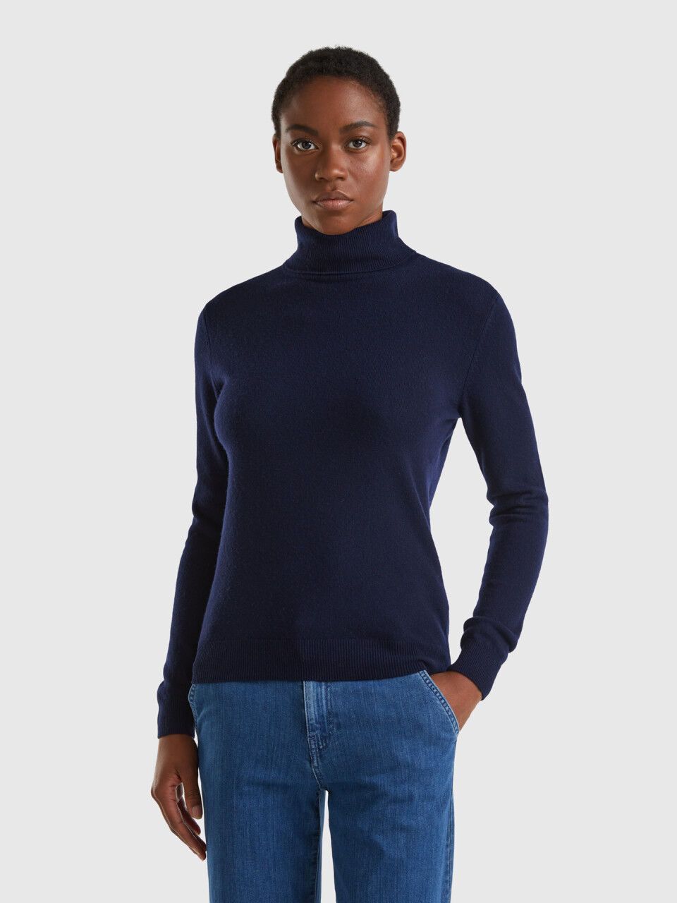 Benetton maglione collo alto hotsell
