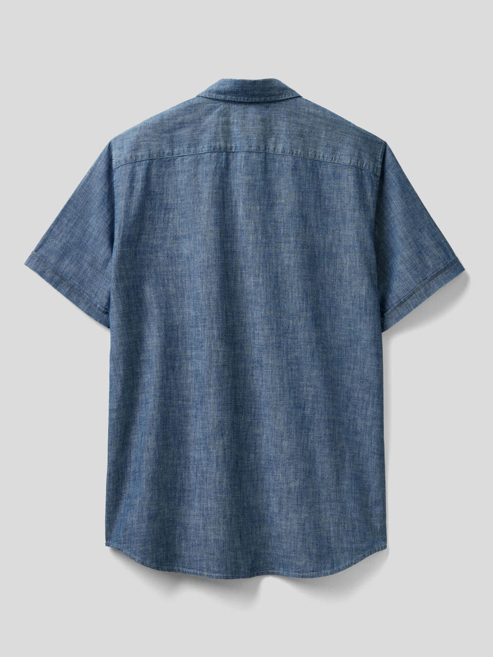 Short sleeve jean look shirt image number 2