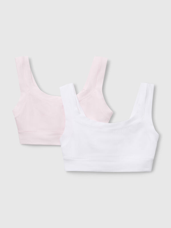 Two tops in super stretch cotton Junior Girl