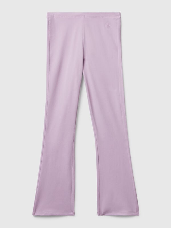 Flared leggings in stretch cotton Junior Girl